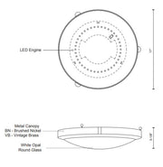 Kuzco 501122 Floyd 17" LED Flush Mount