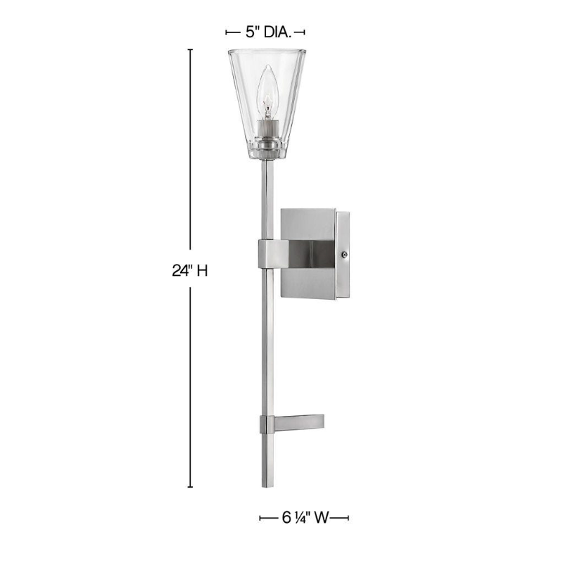 Hinkley 50640 Auden 1-lt 24" Tall LED Vanity Light
