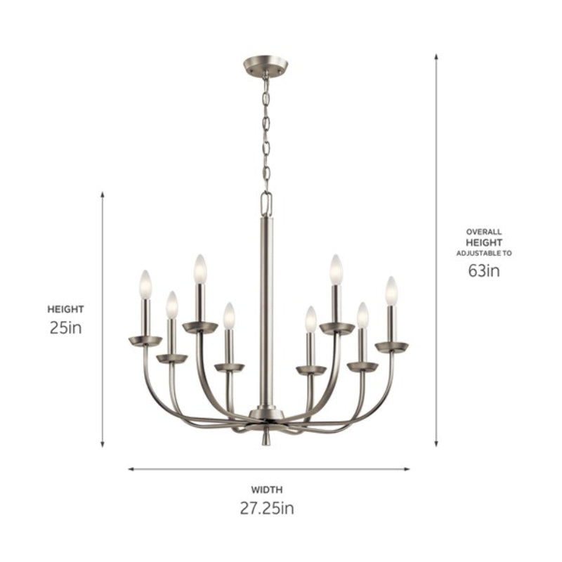 Kichler 52388 Kennewick 8-lt 27" Chandelier