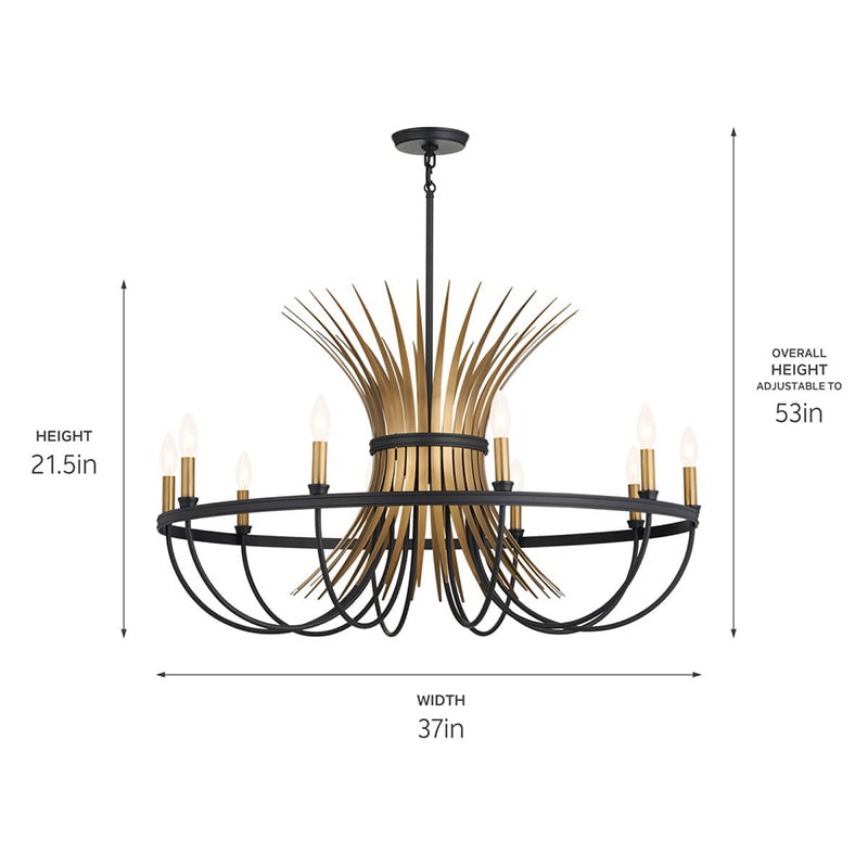 Kichler 92459 Baile 10-lt 37" Chandelier