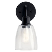 Kichler 55100 Meller 1-lt 11" Tall Wall Sconce-Black