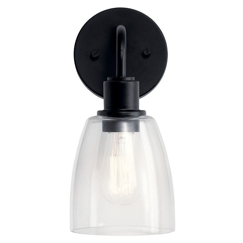 Kichler 55100 Meller 1-lt 11" Tall Wall Sconce-Black