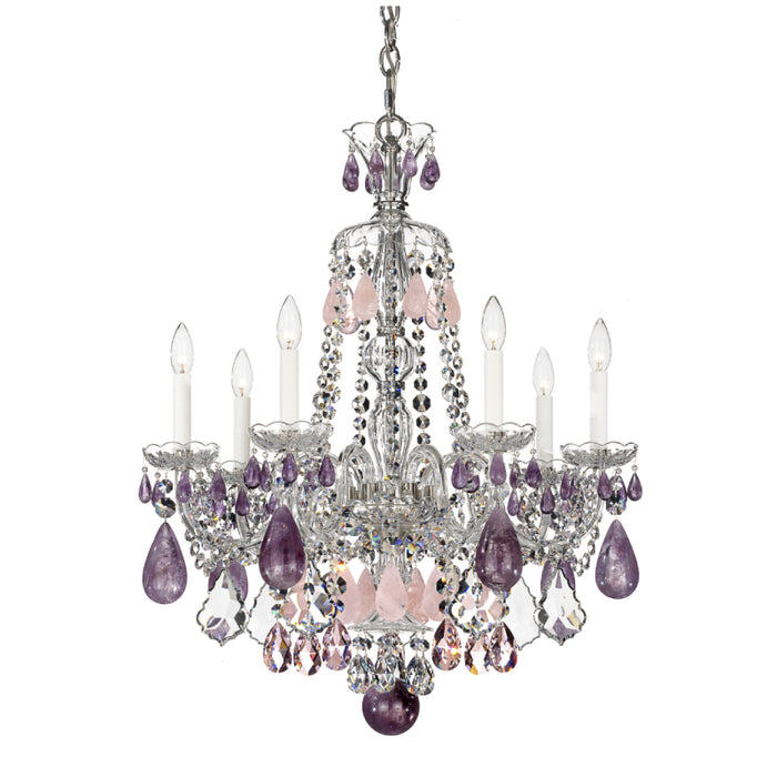 Schonbek 5536 Hamilton Rock Crystal 7-lt 24" Chandelier