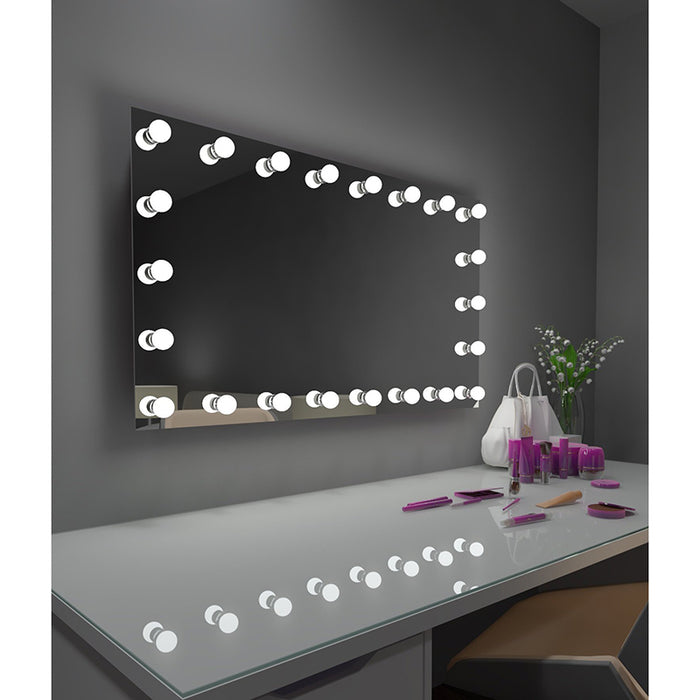 Paris Mirror Hollywood Princess 48 x 28 Rectangle LED Illuminated Mirror