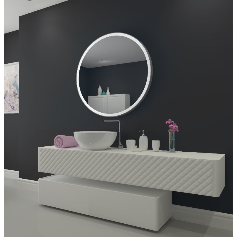 Paris Mirror Galaxy 40 x 40 Round LED Illuminated Mirror, RGBW