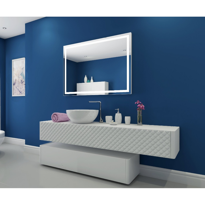 Paris Mirror Harmony 48 x 35 Rectangle LED Illuminated Mirror, RGBW
