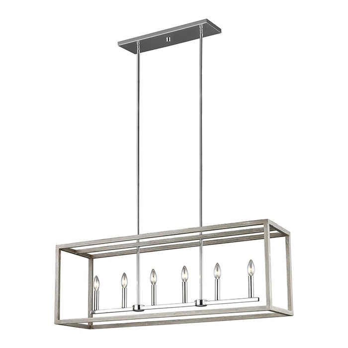 6634506EN Moffet Street 6-lt LED Island Pendant