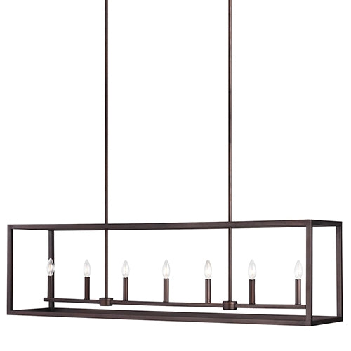 Generation 6634507EN Moffet Street 7-lt 54" LED Island Pendant