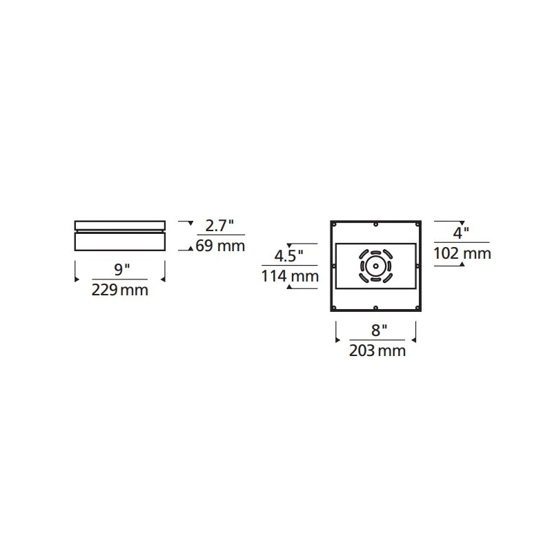 Visual Comfort 700OWBXL Boxie Large 1-lt 9" LED Outdoor Wall/Flush Mount