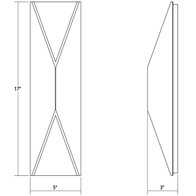 Sonneman 7102 Prisma 18" Tall Indoor/Outdoor LED Wall Sconce
