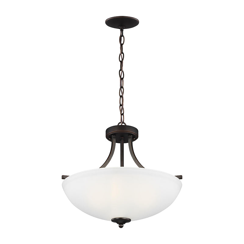 Generation 7716503EN3 Geary 3-lt 19" LED Semi-Flush Mount
