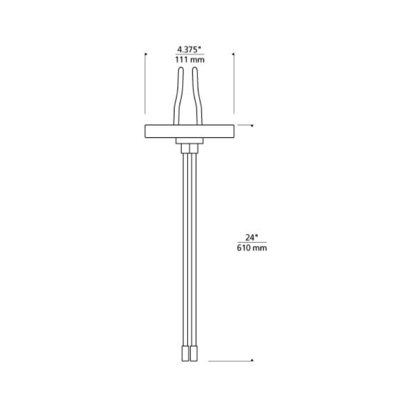Visual Comfort 700KP4C24 Kable Lite 4" Round Power Feed Canopy Single-Feed