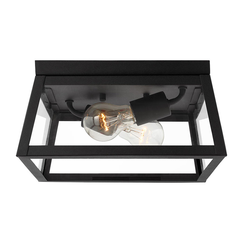 Visual Comfort 7848402EN7 Founders 2-lt 12" LED Outdoor Flush Mount