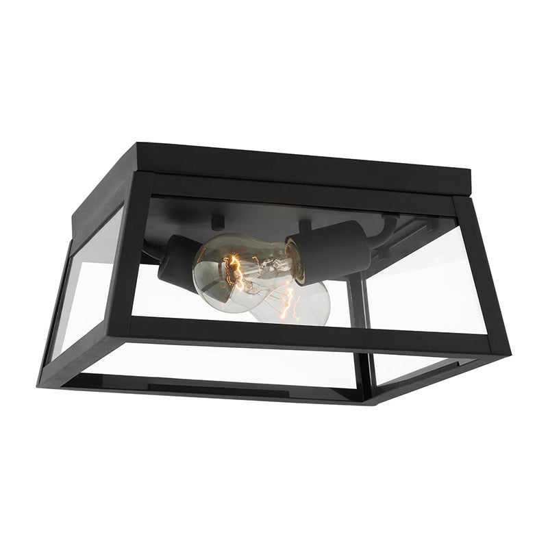 Visual Comfort 7848402EN7 Founders 2-lt 12" LED Outdoor Flush Mount