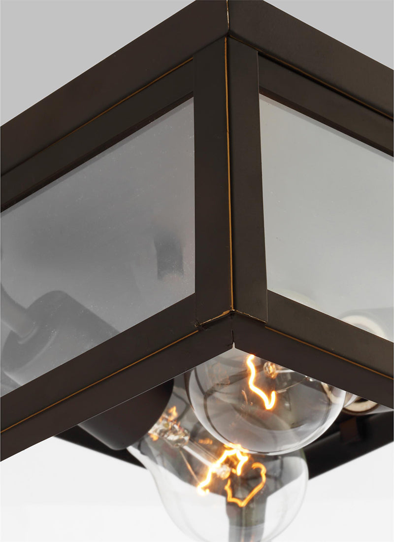 Visual Comfort 7848402EN7 Founders 2-lt 12" LED Outdoor Flush Mount