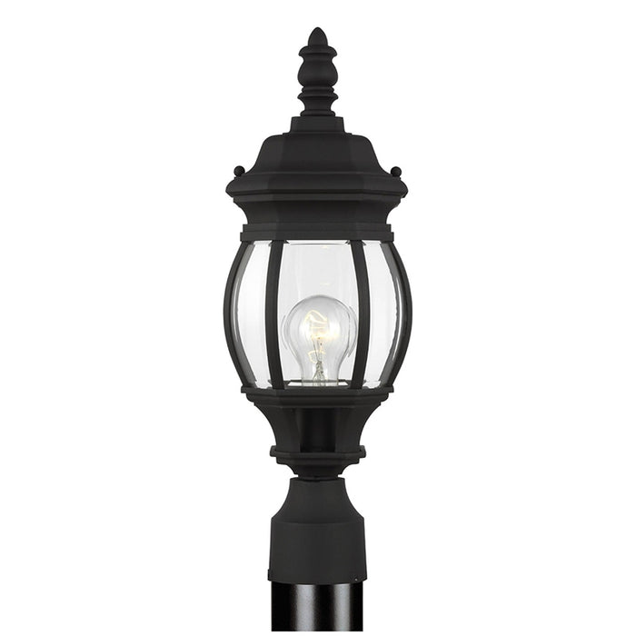 Generation 82202 Wynfield 1-lt 18.5" Tall Outdoor Post Lantern, Clear Beveled Glass