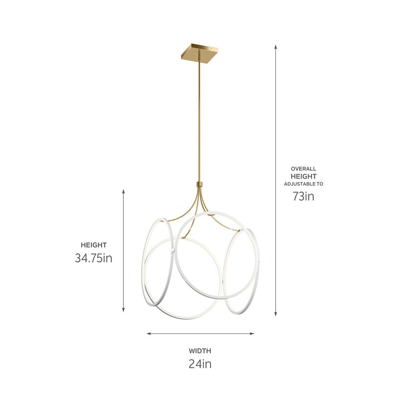 Elan 83348 Ciri 1-lt 24" LED Pendant