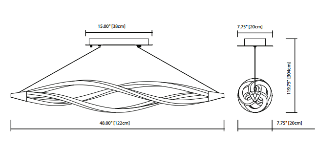Elan 83385 Meridian 14" Wide LED Linear Pendant