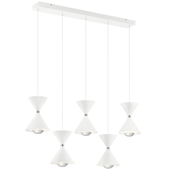 Elan 84113 Kordan 5-lt 42" LED Linear Pendant-Matte White Finish