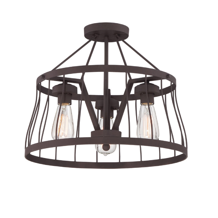 Designers Fountain 86811 Brooklyn 3-lt 18" Semi-Flush/Pendant