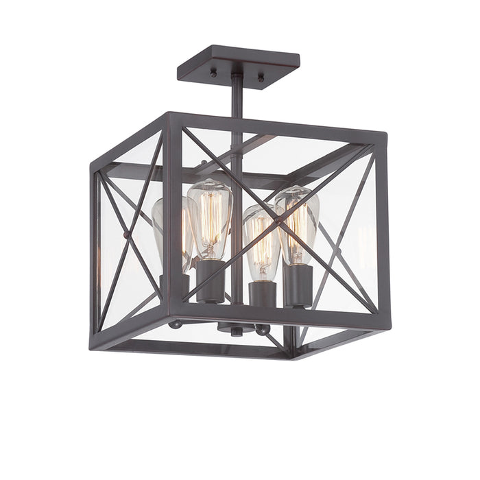 Designers Fountain 87311 High Line 4-lt 13" Semi Flush