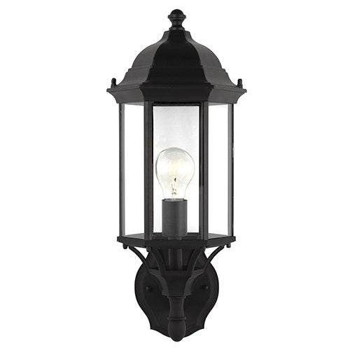 Generation 8838701 Sevier 1-lt 8" Uplight Outdoor Wall Lantern, Clear Glass
