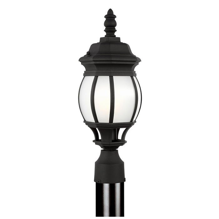 Generation 89202 Wynfield 1-lt 18.5" Tall Outdoor Post Lantern, Frosted Glass
