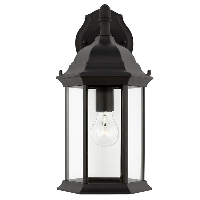 Generation 8938701 Sevier 1-lt 8" Downlight Outdoor Wall Lantern, Clear Glass