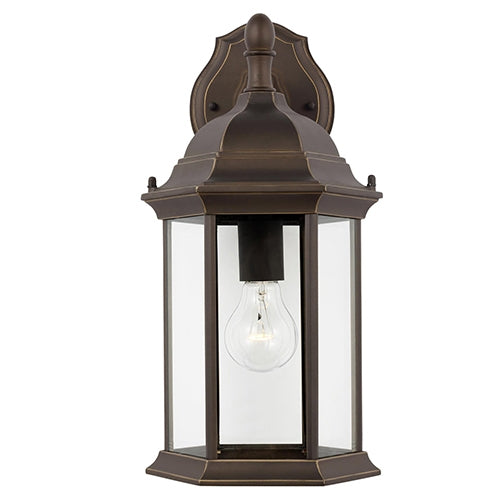 Generation 8938701 Sevier 1-lt 8" Downlight Outdoor Wall Lantern, Clear Glass