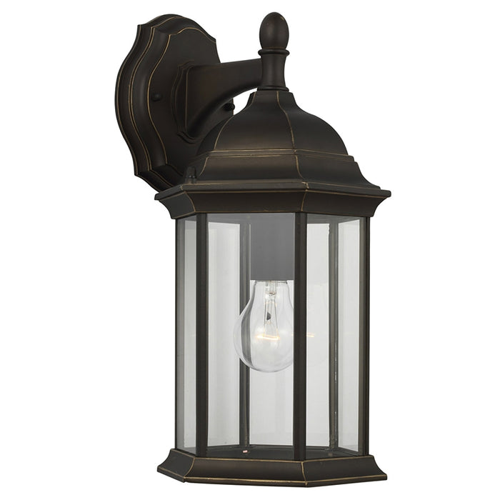 Generation 8938701 Sevier 1-lt 8" Downlight Outdoor Wall Lantern, Clear Glass