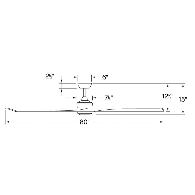 Hinkley 903680F Sculpt 80" Indoor/Outdoor Ceiling Fan with LED Light Kit