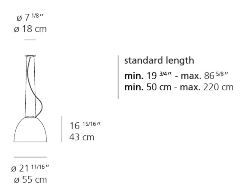 Artemide Nur Gloss LED Suspension Light