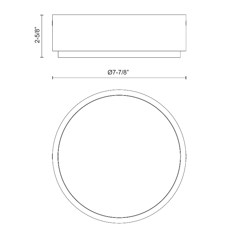 Alora FM325108 Blanco 1-lt 8" LED Flush Mount