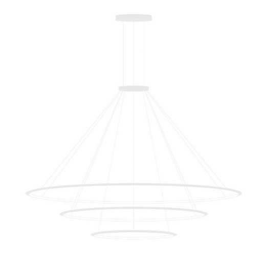 Bover Circular S/3L 3-lt 119" LED Pendant, Outward Light - White
