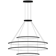 Bover Circular S/4L 4-lt 82" LED Pendant, Outward Light - Black
