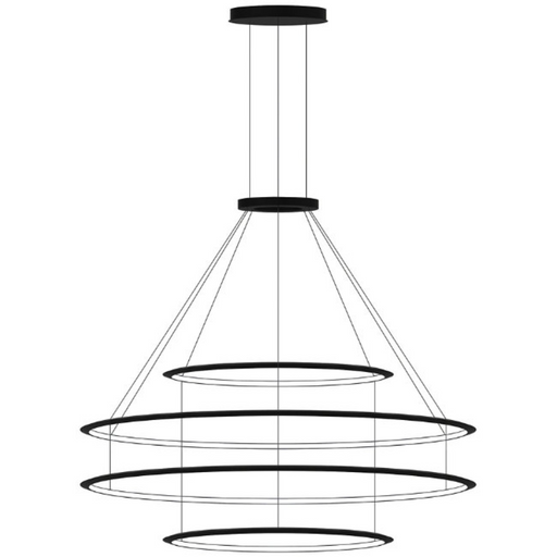 Bover Circular S/4L 4-lt 82" LED Pendant, Outward Light - Black