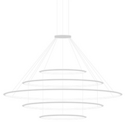 Bover Circular S/5L 5-lt 119" LED Pendant, Outward Light - White