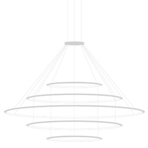 Bover Circular S/5L 5-lt 119" LED Pendant, Outward Light - White