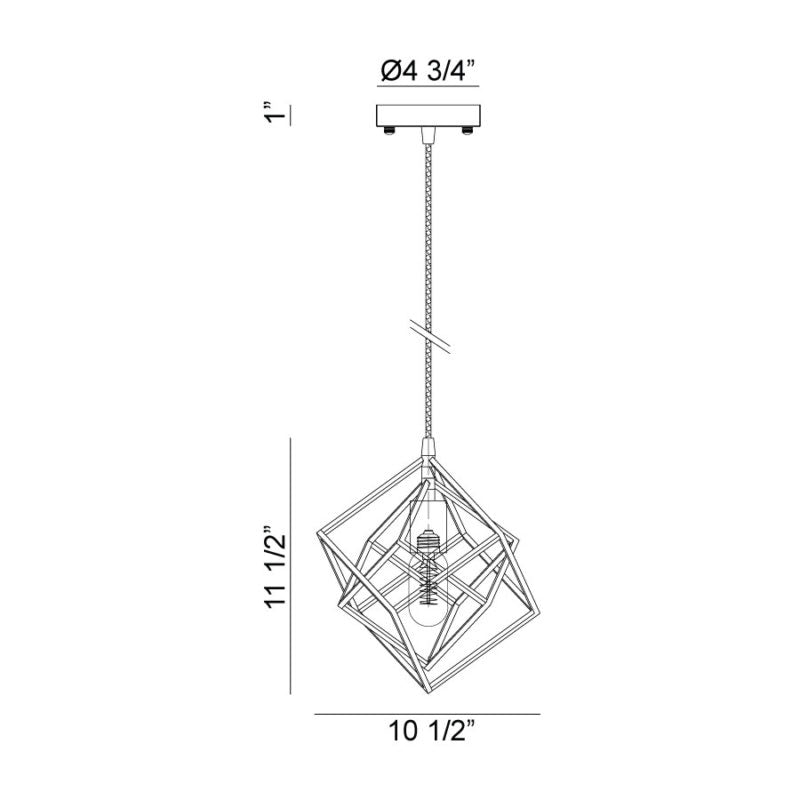 Matteo C54621 Geometry Series 1-lt 11" Pendant
