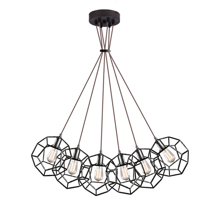 Matteo C54636 Geometry Series 6-lt 25" Pendant
