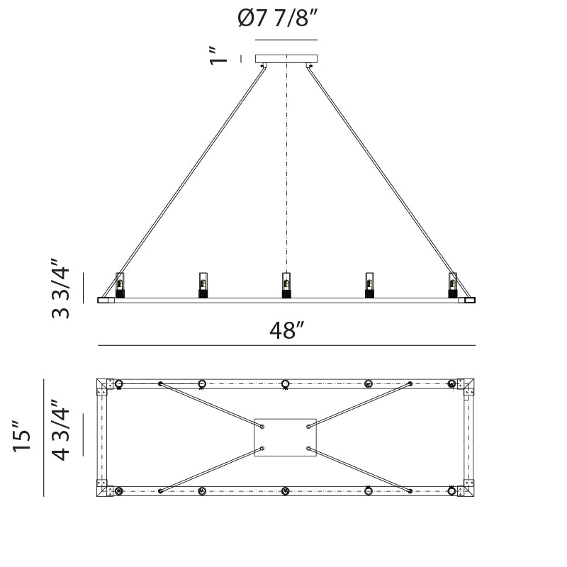 Matteo C75210 Cascadian 10-lt 48" Chandelier