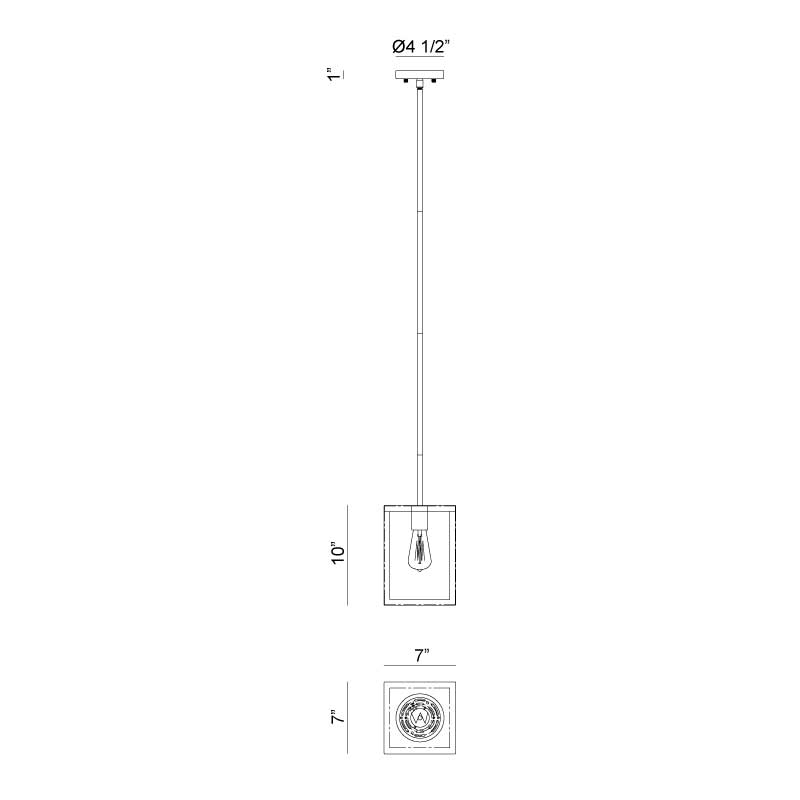 Matteo C76001 Flare 1-lt 7" Pendant