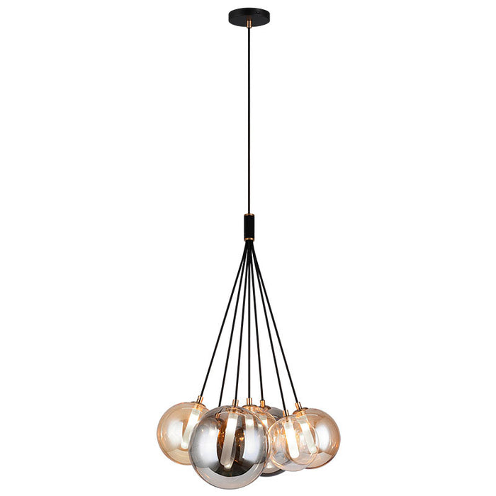 Matteo C81007 Magma 7-lt 24" LED Pendant