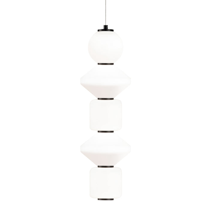 Matteo C82416 Dango 1-lt 21" Tall LED Pendant with Mixed Glass