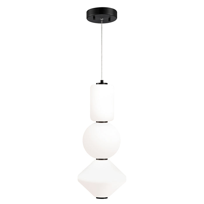 Matteo C82432 Dango 1-lt 20" Tall LED Pendant with Mixed Glass