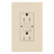Lutron CAR-15-GFST Claro Self-Testing Tamper Resistant GFCI Receptacle