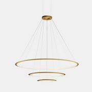 Bover Circular S/3L 3-lt 48" LED Pendant, Inward Light - Gold