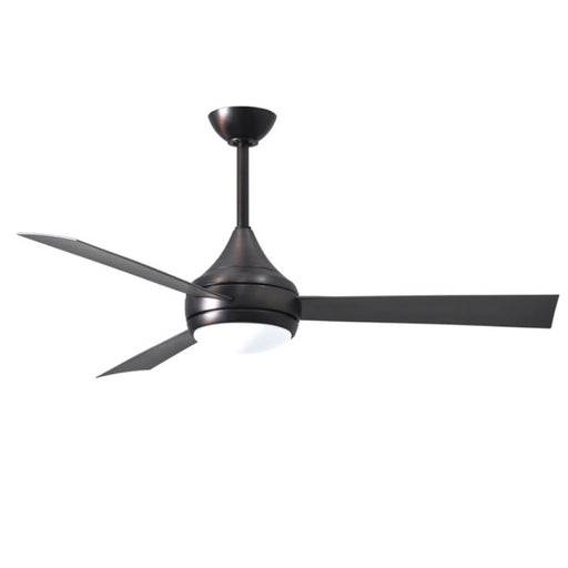 Matthews Fan Donaire 52" Outdoor Ceiling Fan with LED Light - Brushed Bronze/Brushed Stainless