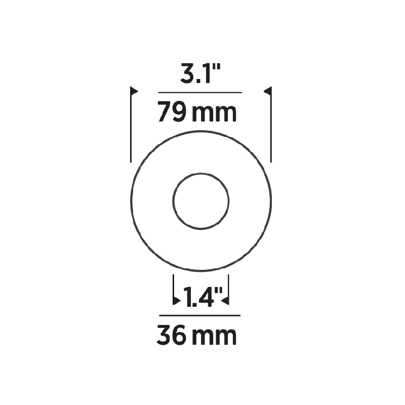 Element E2RFF 2" LED Round Flat LED Trim, Flanged