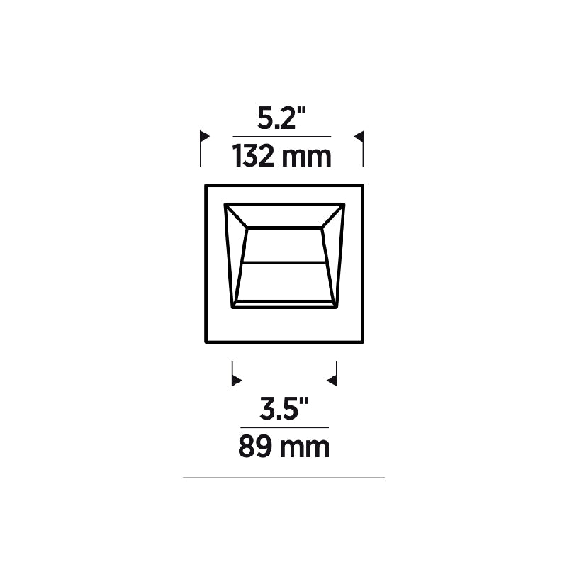 Element E4SFW 2" LED Square Flanged Wall Wash LED Trim